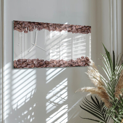 Horizontal wall clock Coffee beans