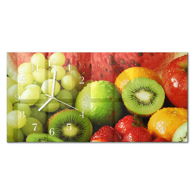 Horizontal rectangular wall clock Fruit products