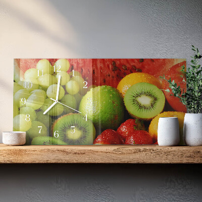 Horizontal rectangular wall clock Fruit products
