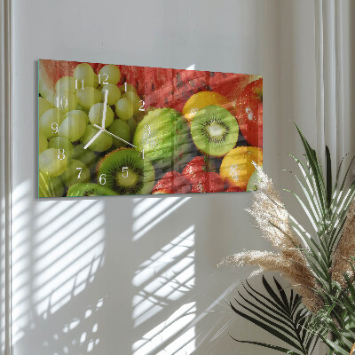 Horizontal rectangular wall clock Fruit products