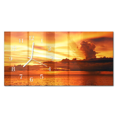 Horizontal wall clock Dusk