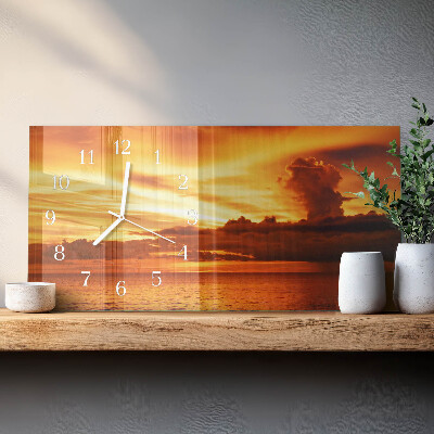 Horizontal wall clock Dusk