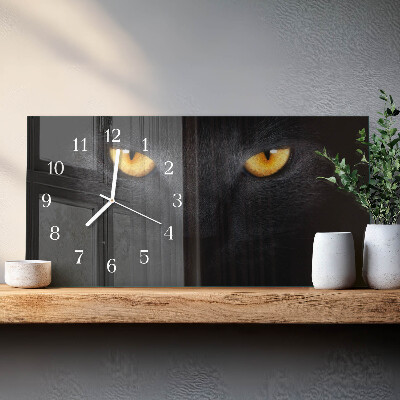 Horizontal rectangular wall clock Tomcat