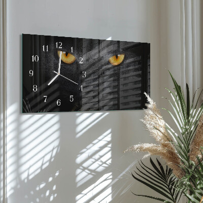 Horizontal rectangular wall clock Tomcat