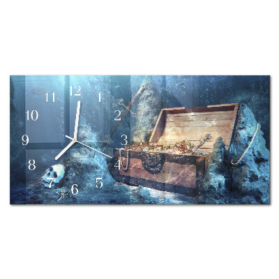 Horizontal wall clock Sunken valuables