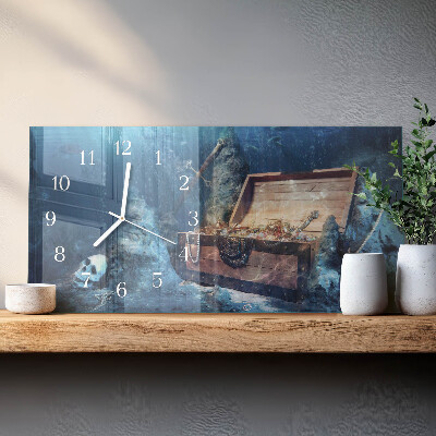 Horizontal wall clock Sunken valuables