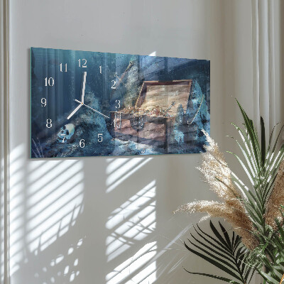 Horizontal wall clock Sunken valuables
