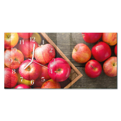 Horizontal wall clock Dessert apples