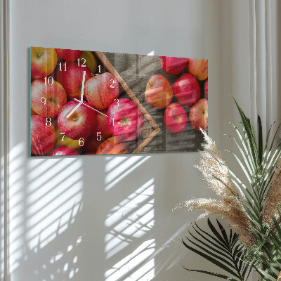 Horizontal wall clock Dessert apples