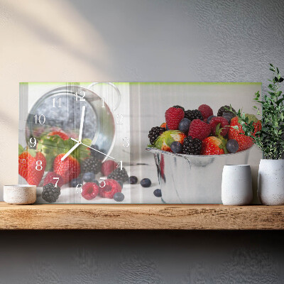 Rectangular glass clock horizontal Gifts of the forest