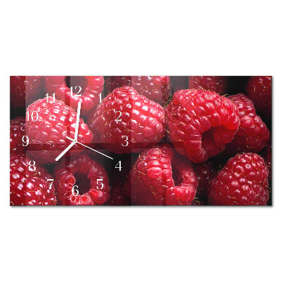 Horizontal wall clock Raspberry fruit