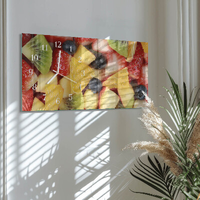 Horizontal rectangular wall clock Fruit salad