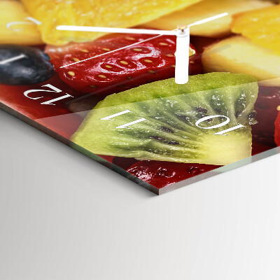 Horizontal rectangular wall clock Fruit salad
