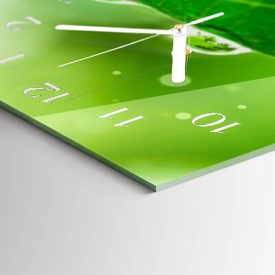 Horizontal rectangular wall clock Morning dew