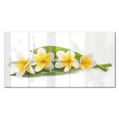 Horizontal wall clock Flowering plants