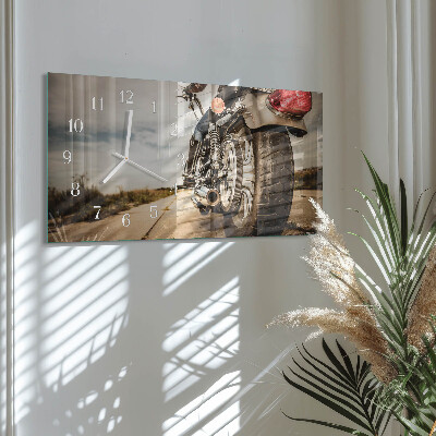 Horizontal wall clock Two-wheeler