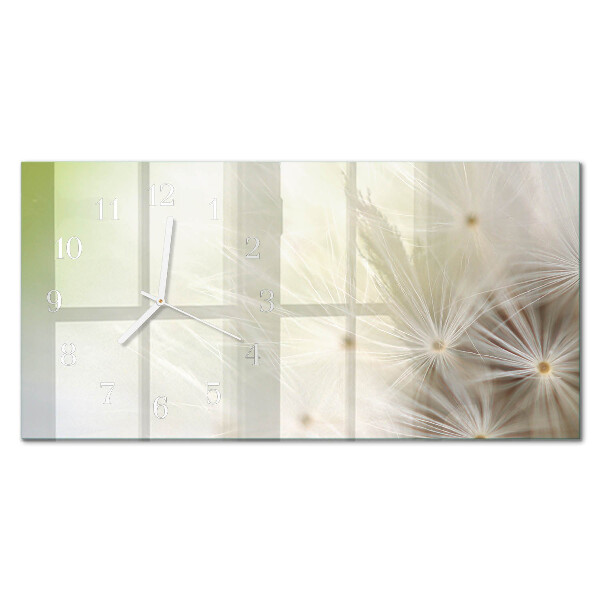 Horizontal wall clock Common Dandelion