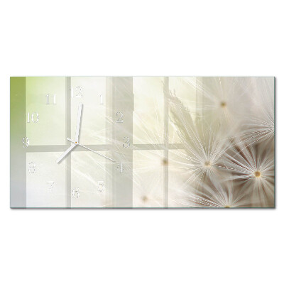 Horizontal wall clock Common Dandelion