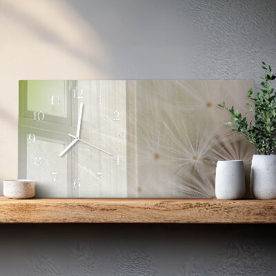 Horizontal wall clock Common Dandelion