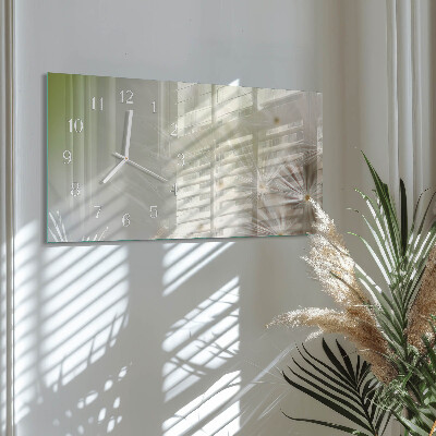 Horizontal wall clock Common Dandelion