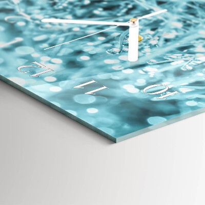 Horizontal rectangular wall clock Cold morning dew