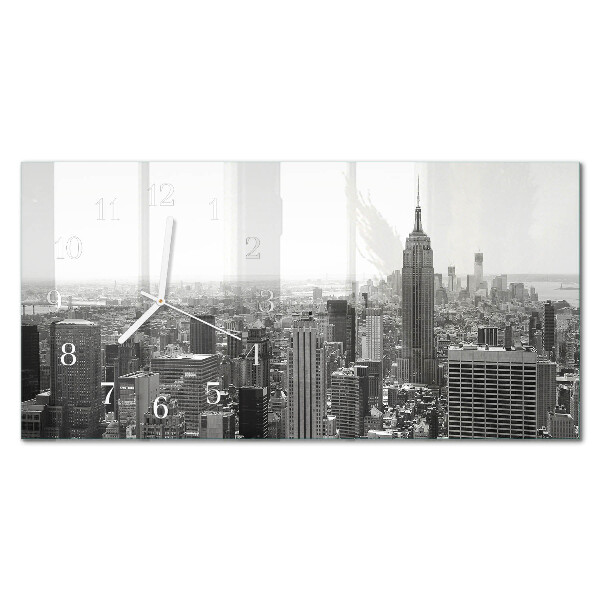 Horizontal rectangular wall clock New York Manhattan