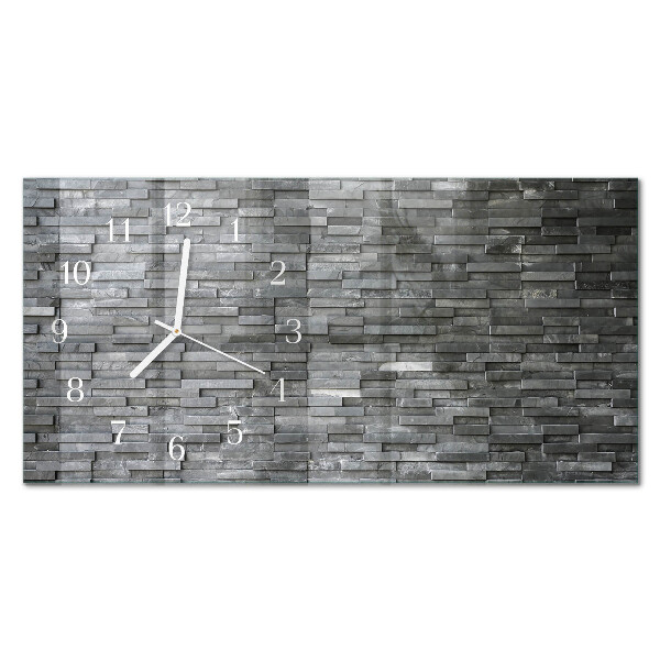 Horizontal wall clock Stone structure
