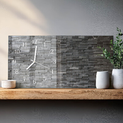 Horizontal wall clock Stone structure