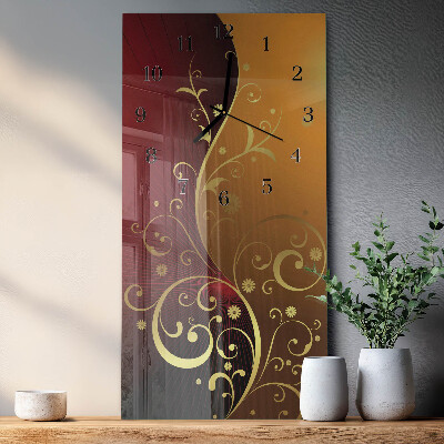 Vertical rectangular wall clock Abstraction