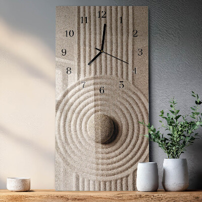 Vertical rectangular wall clock Stone