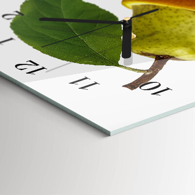 Glass clock vertical Fruit