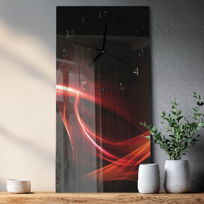 Glass wall clock vertical Abstraction