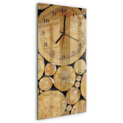 Vertical rectangular wall clock Wood