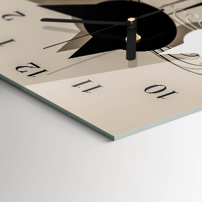 Vertical wall clock Cats