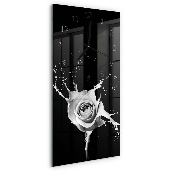 Vertical wall clock Rose