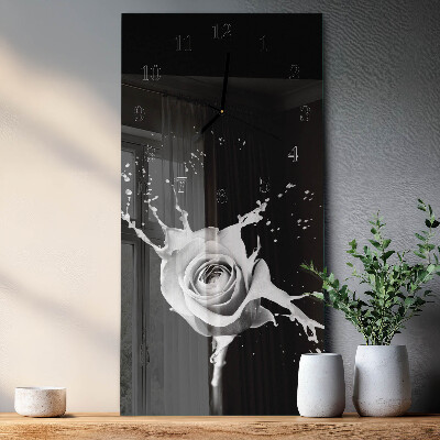 Vertical wall clock Rose