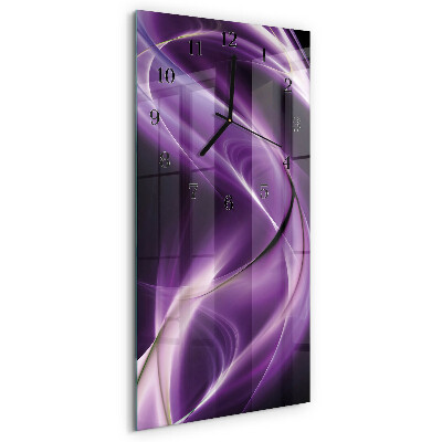 Vertical rectangular wall clock Waves