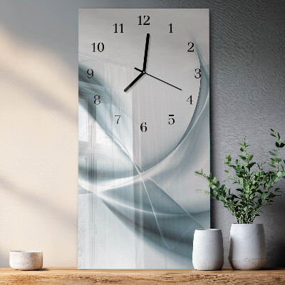 Glass wall clock vertical Abstraction