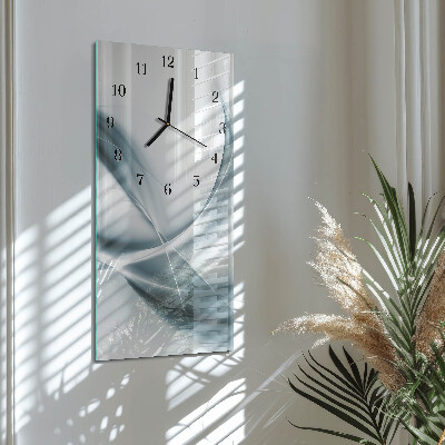 Glass wall clock vertical Abstraction