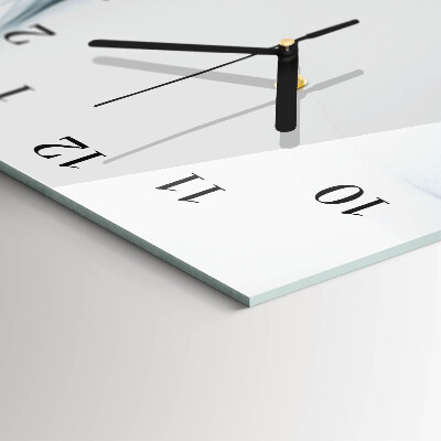Glass wall clock vertical Abstraction