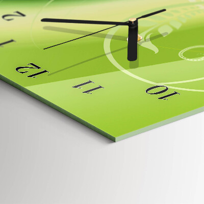 Modern vertical wall clock Floral pattern