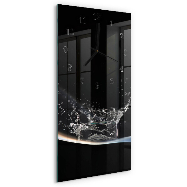 Vertical rectangular wall clock Water