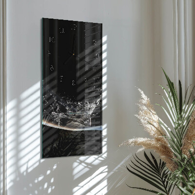 Vertical rectangular wall clock Water