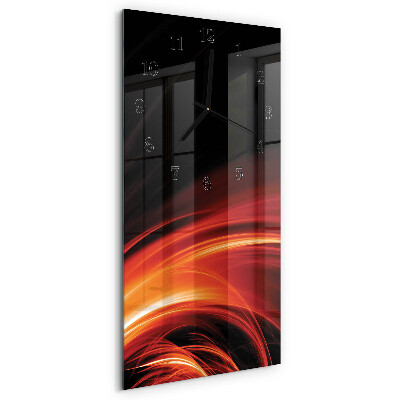 Glass wall clock vertical Abstraction