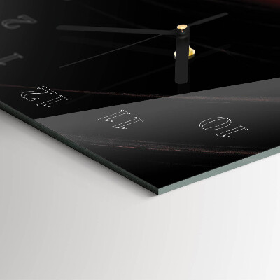 Glass wall clock vertical Abstraction