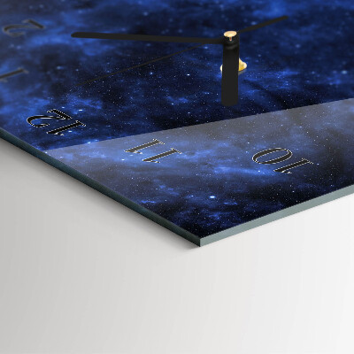 Glass clock vertical Cosmos