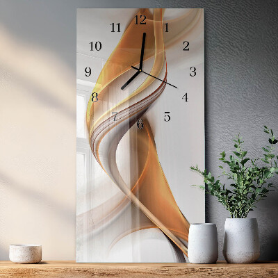 Glass wall clock vertical Abstraction
