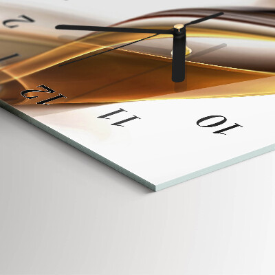 Glass wall clock vertical Abstraction