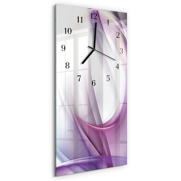 Glass wall clock vertical Abstraction