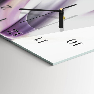 Glass wall clock vertical Abstraction